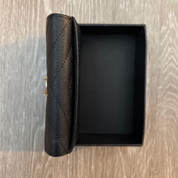 Saint Laurent YSL Monogram Small Flap Wallet in Grained Leather - Picture 13 of 16